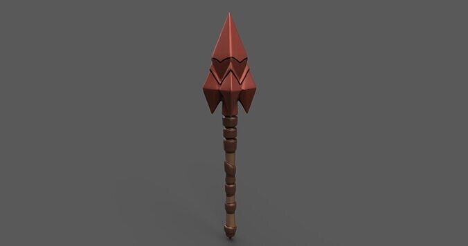 Stylized Tribal Spear - Game Ready 3D Model Free low-poly 3D model