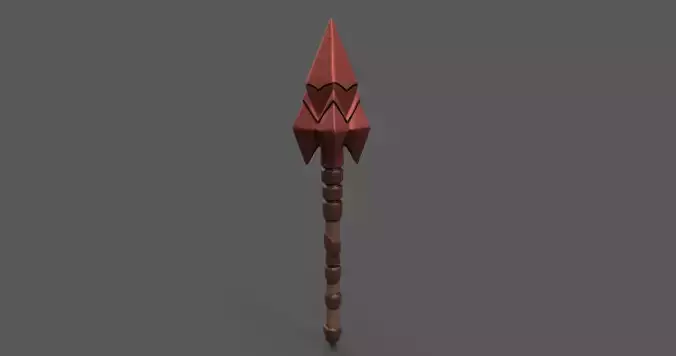 Stylized Tribal Spear - Game Ready 3D Model Free low-poly 3D model