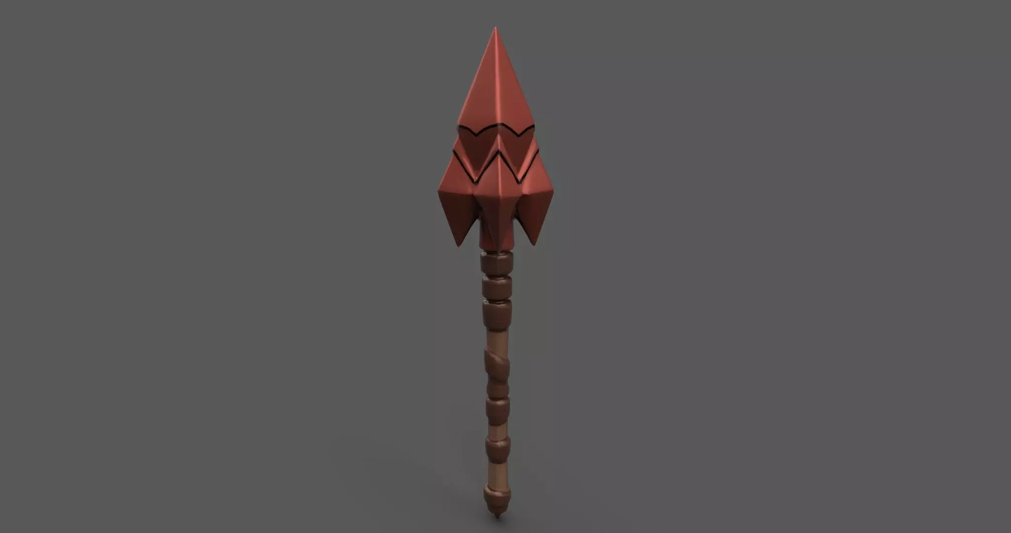 Stylized Tribal Spear - Game Ready 3D Model Free low-poly 3D model