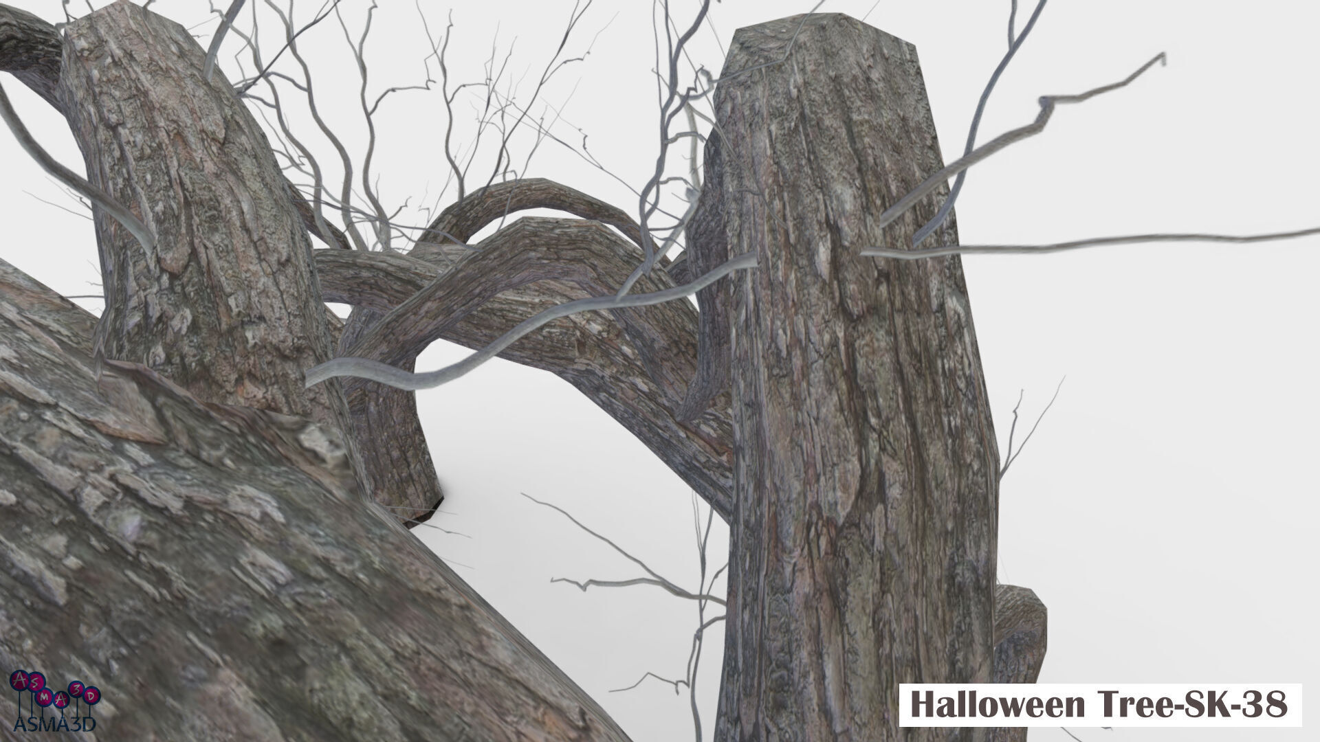 Halloween Tree-SK-38 Low-poly 3D model_5