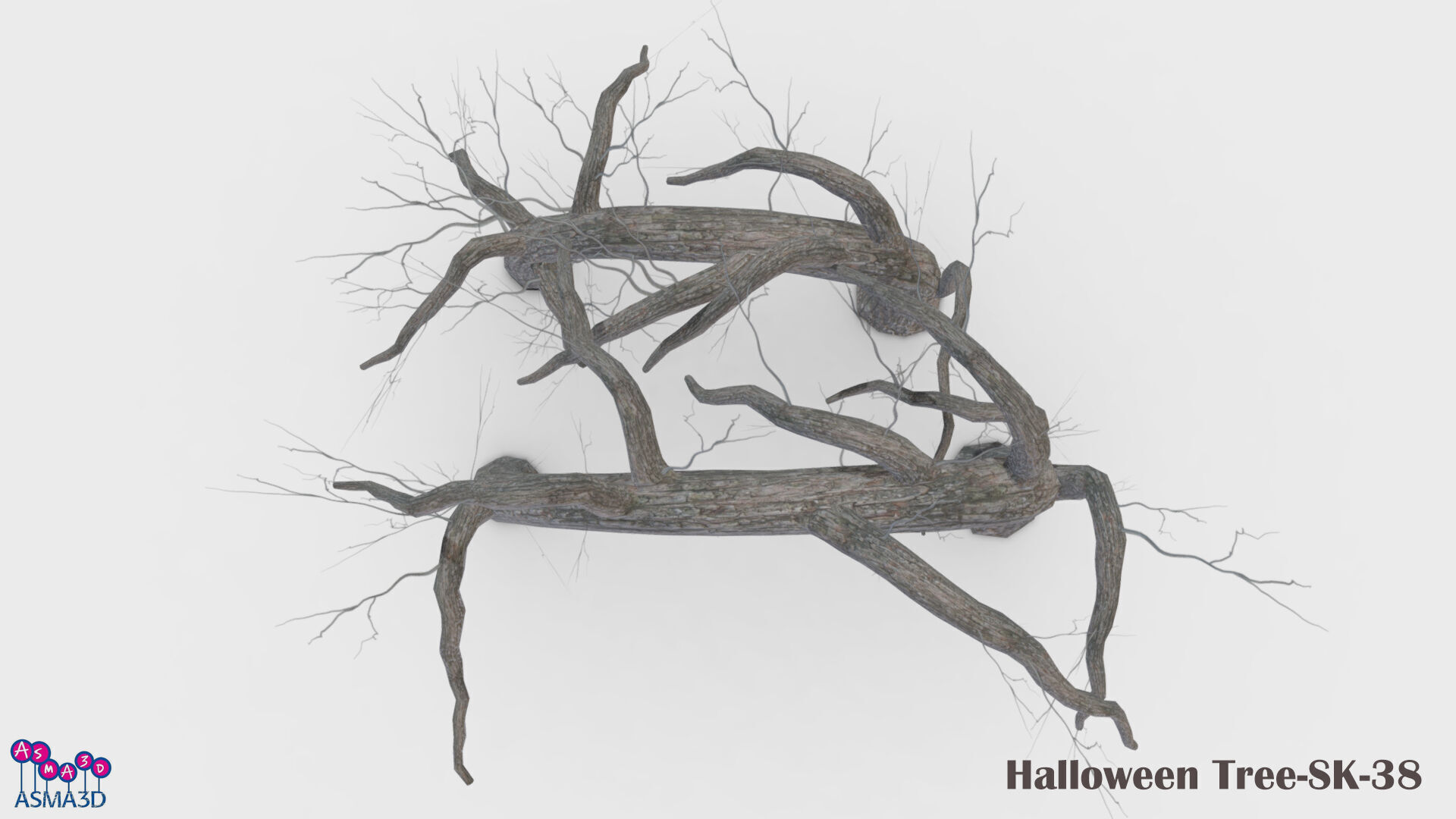 Halloween Tree-SK-38 Low-poly 3D model_4