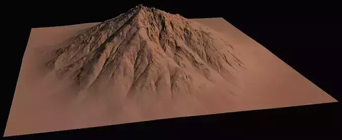 High-polly Desert Mountain