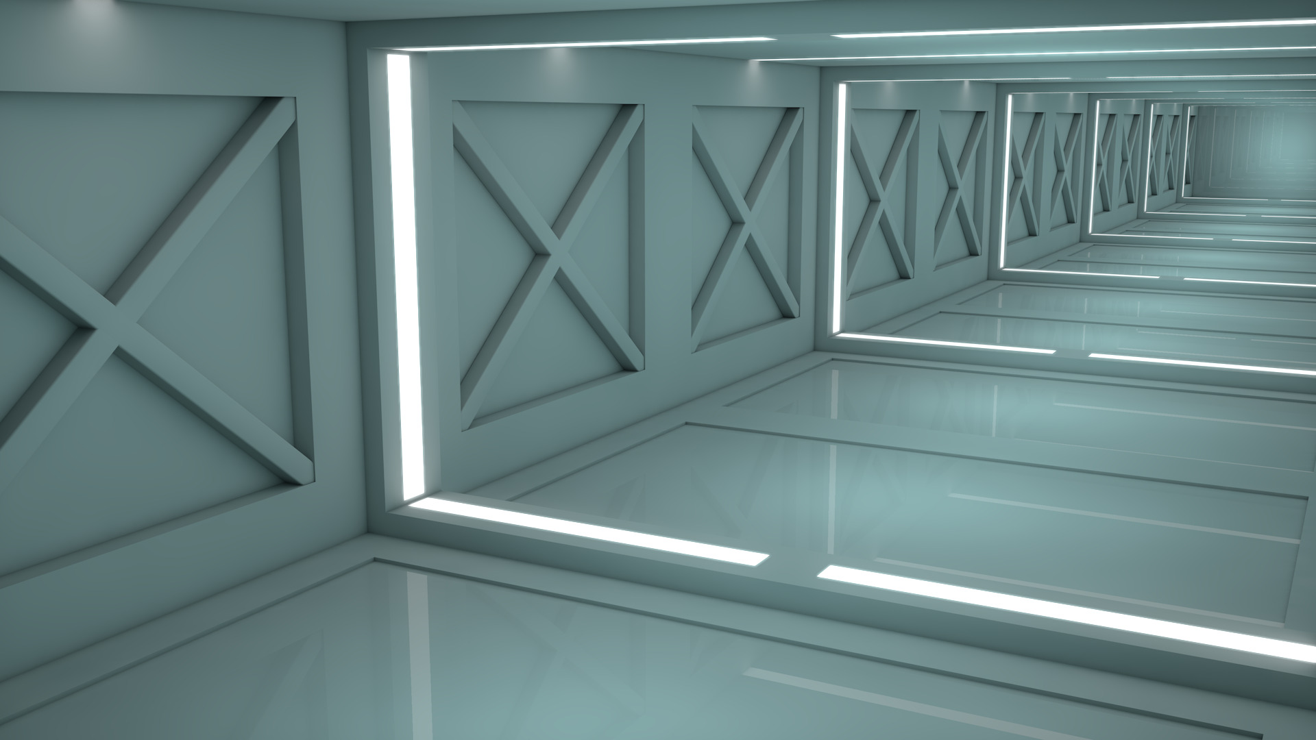 Sci Fi Corridor 3D model_4