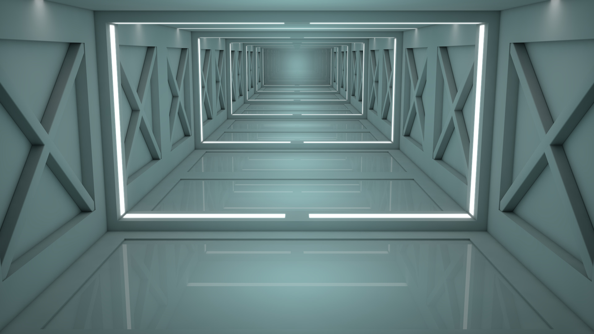 Sci Fi Corridor 3D model_2