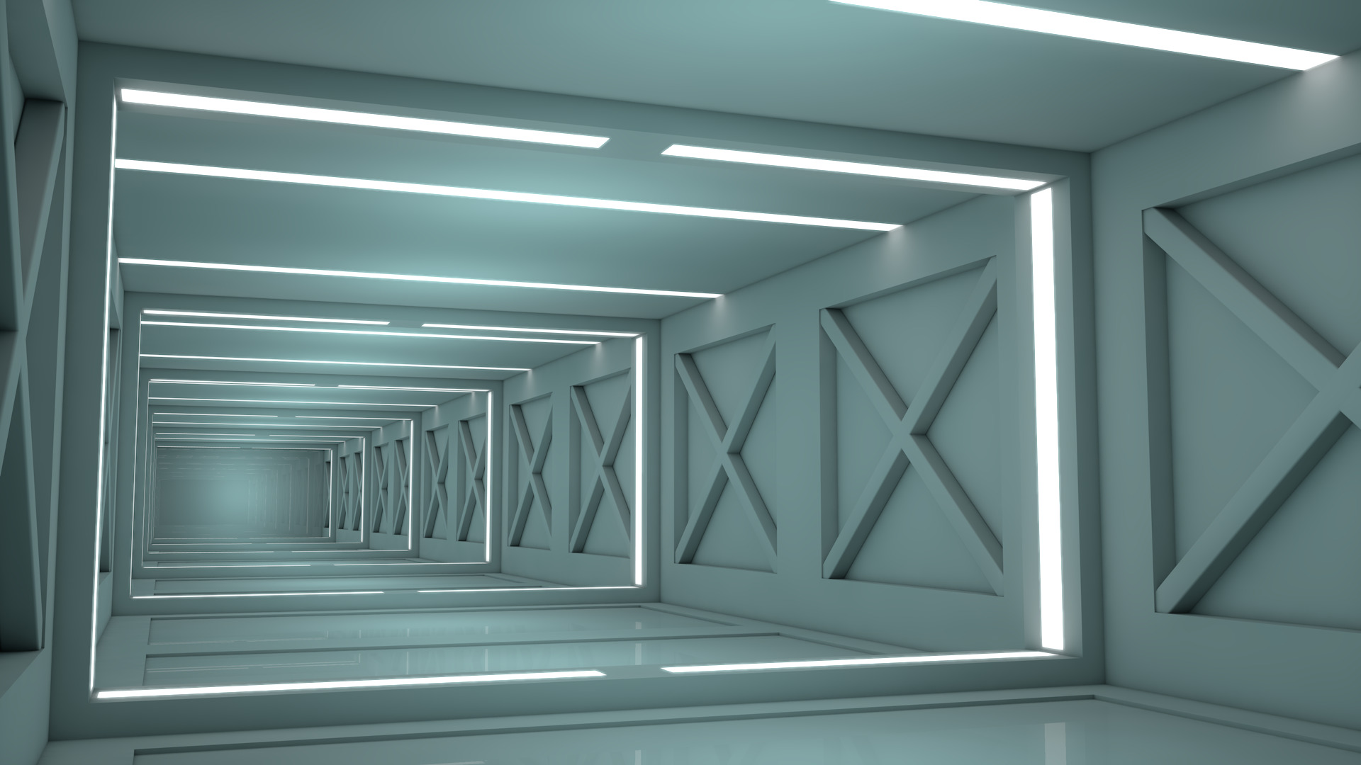 Sci Fi Corridor 3D model_3