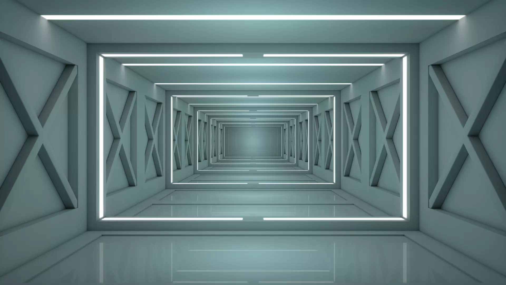 Sci Fi Corridor 3D model_0