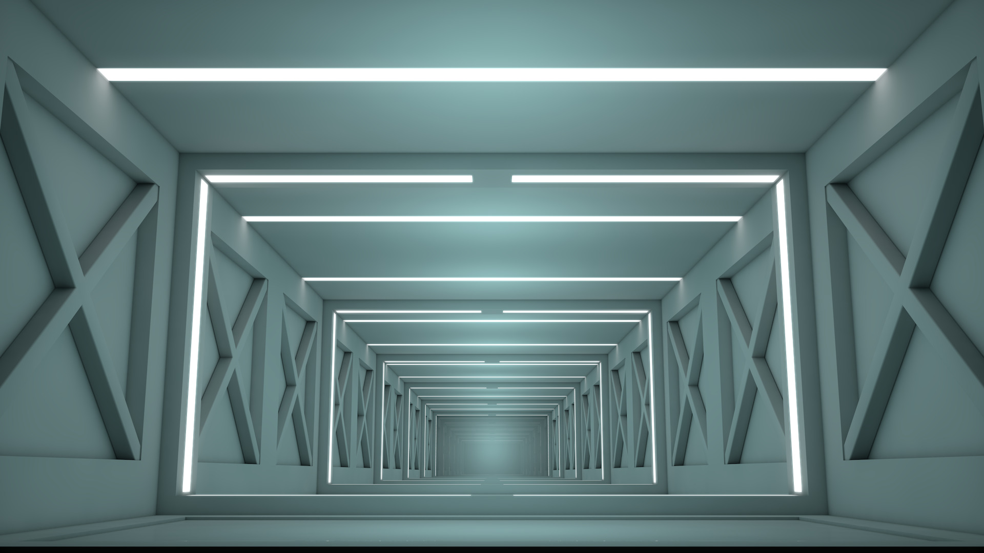 Sci Fi Corridor 3D model_1