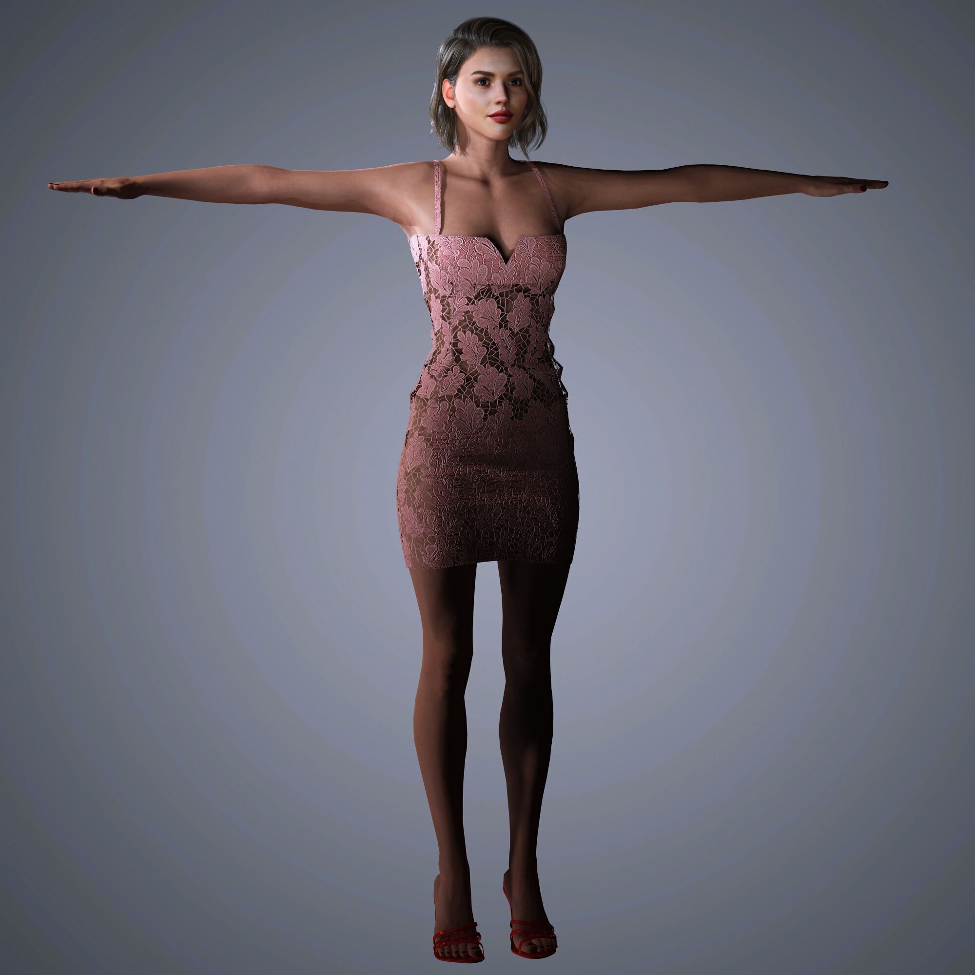 Eiza Gonzalez Character Low-poly 3D model_16