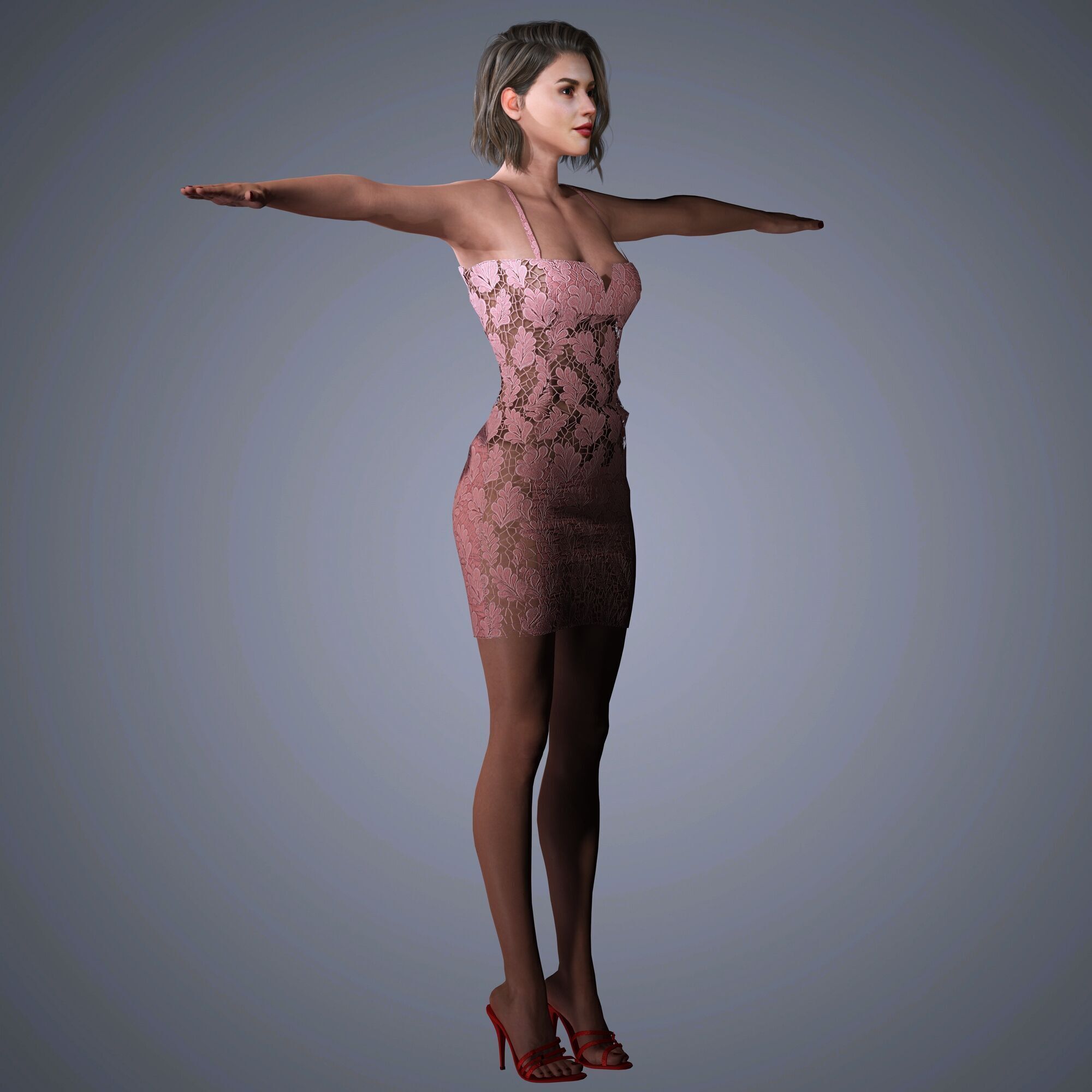 Eiza Gonzalez Character Low-poly 3D model_15