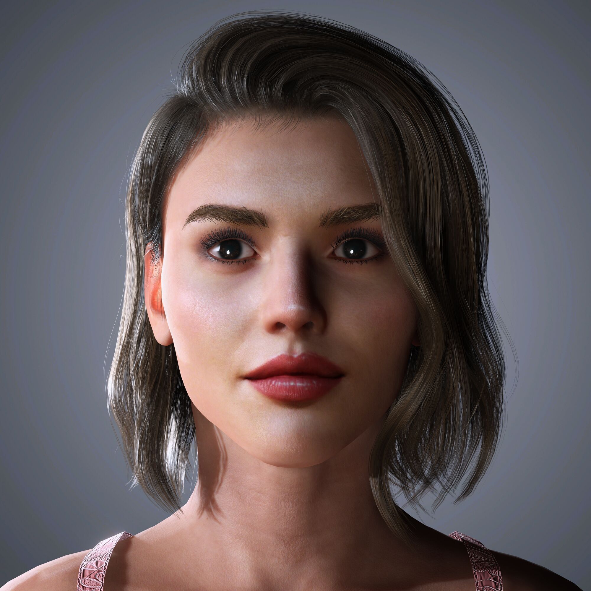 Eiza Gonzalez Character Low-poly 3D model_1