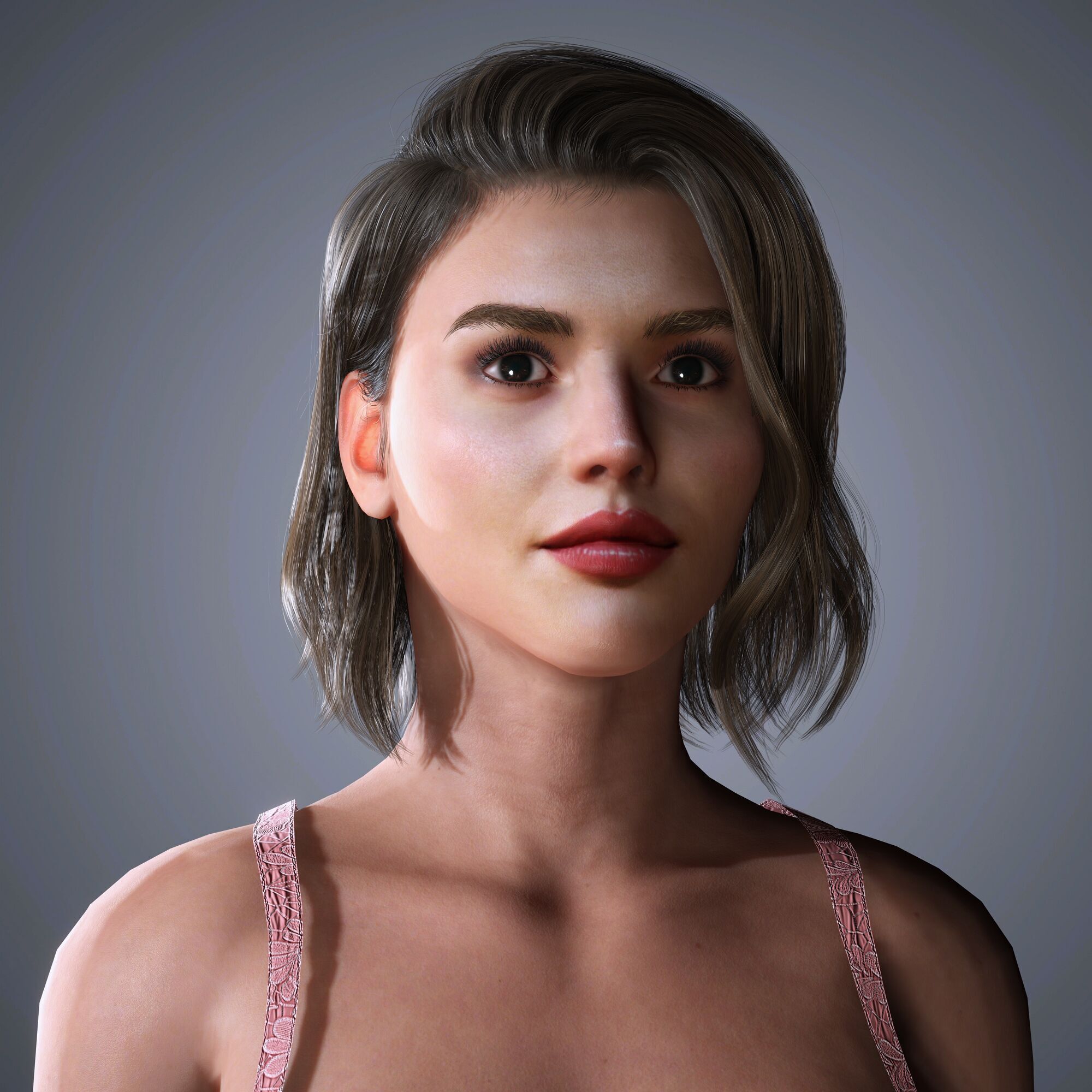 Eiza Gonzalez Character Low-poly 3D model_3