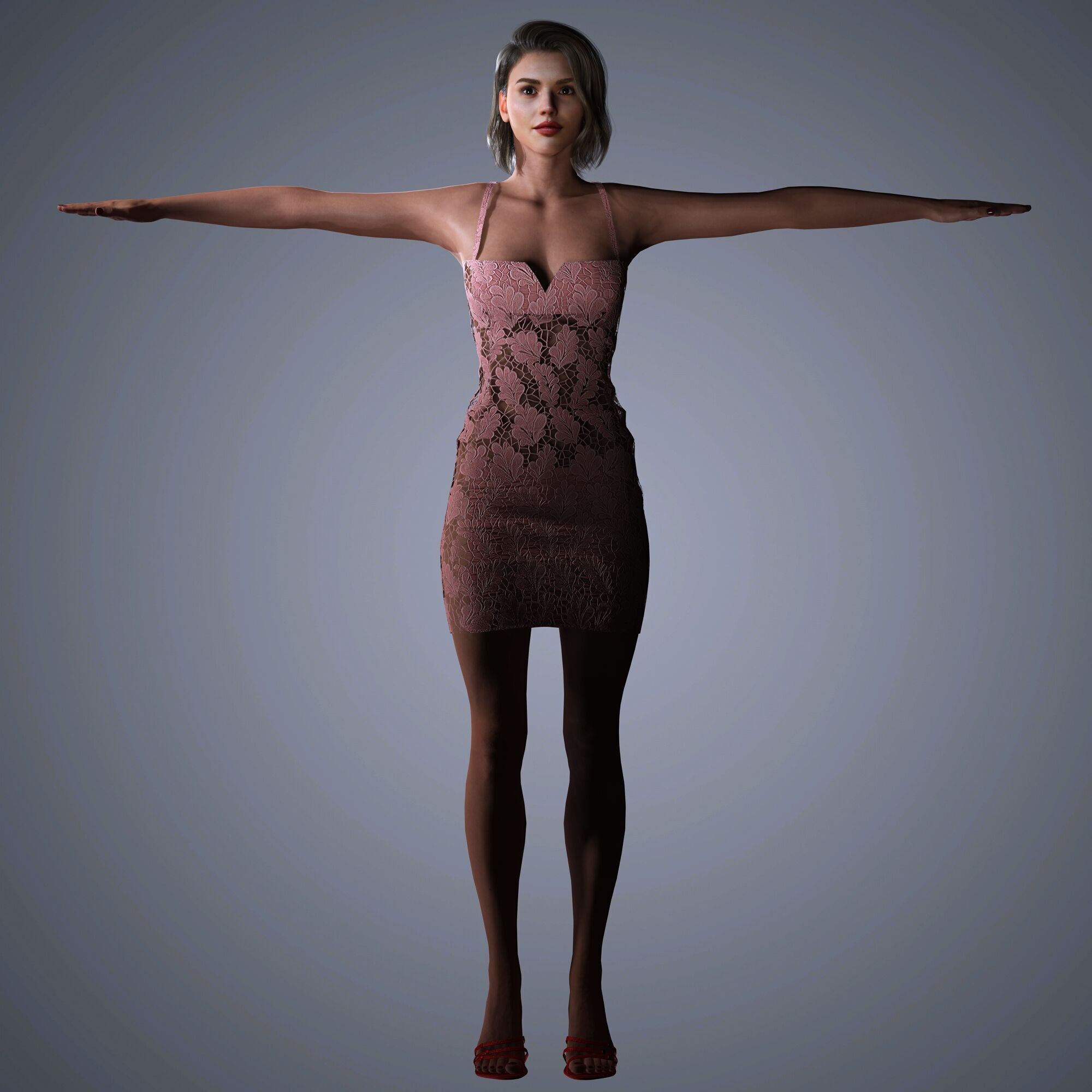 Eiza Gonzalez Character Low-poly 3D model_11