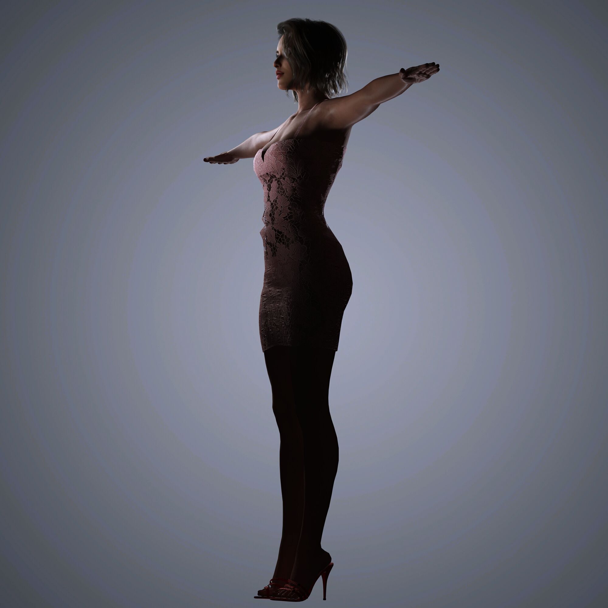 Eiza Gonzalez Character Low-poly 3D model_12