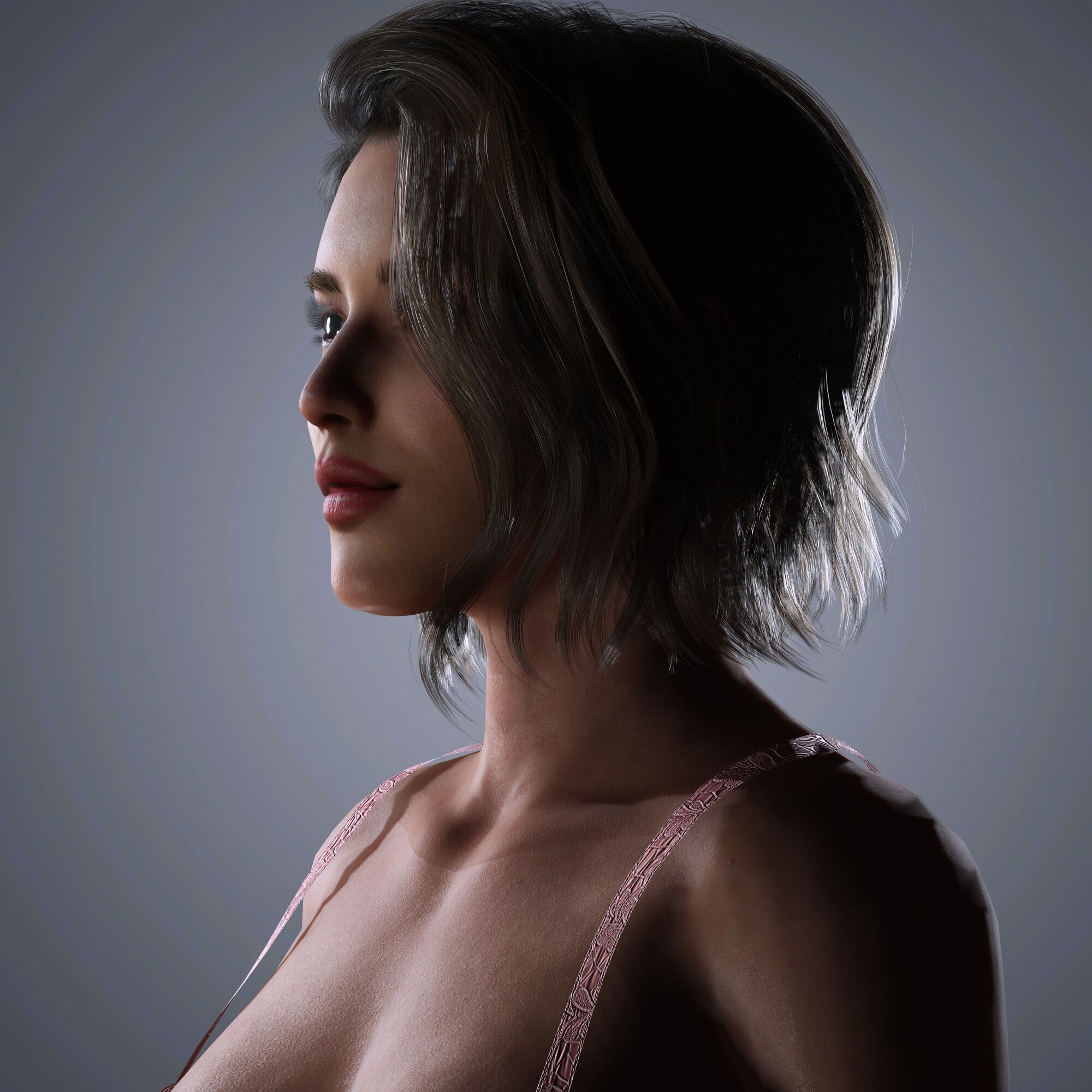 Eiza Gonzalez Character Low-poly 3D model_2