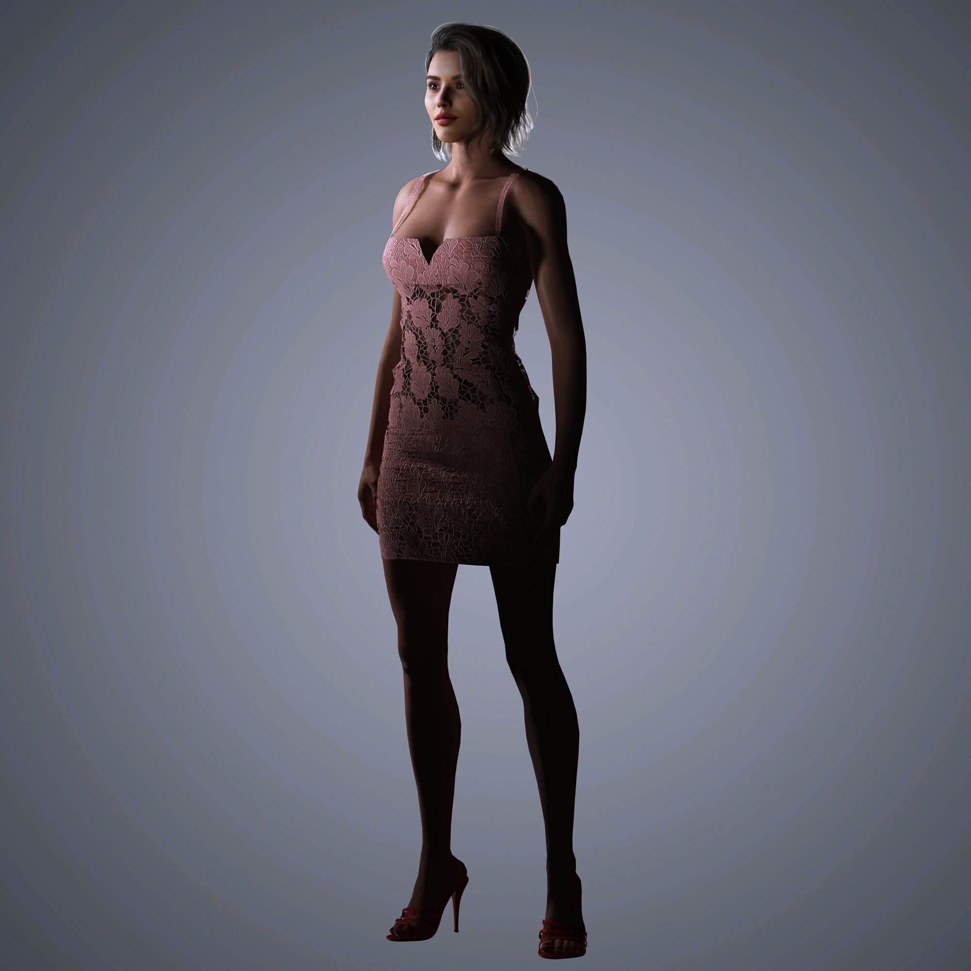 Eiza Gonzalez Character Low-poly 3D model_18