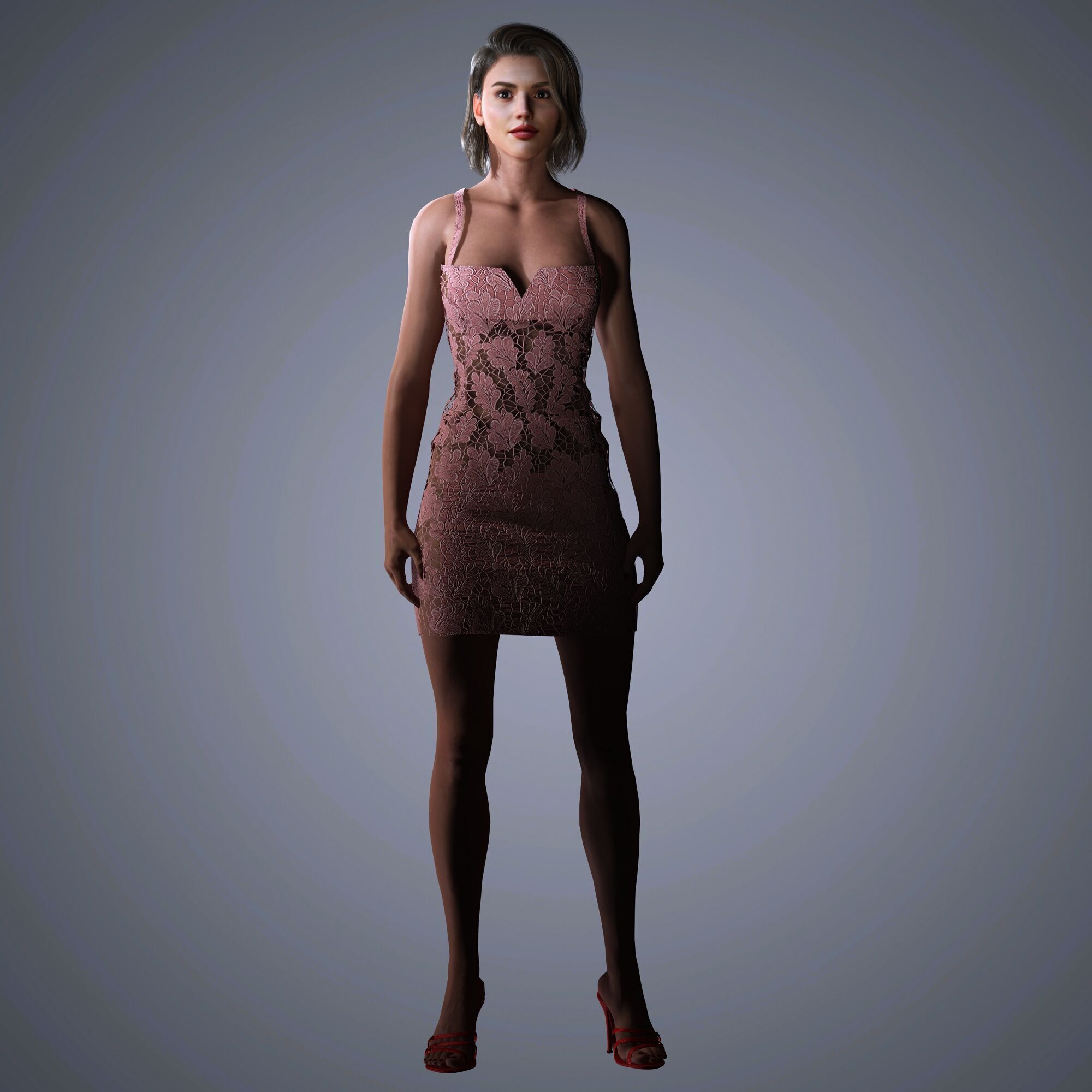 Eiza Gonzalez Character Low-poly 3D model_17