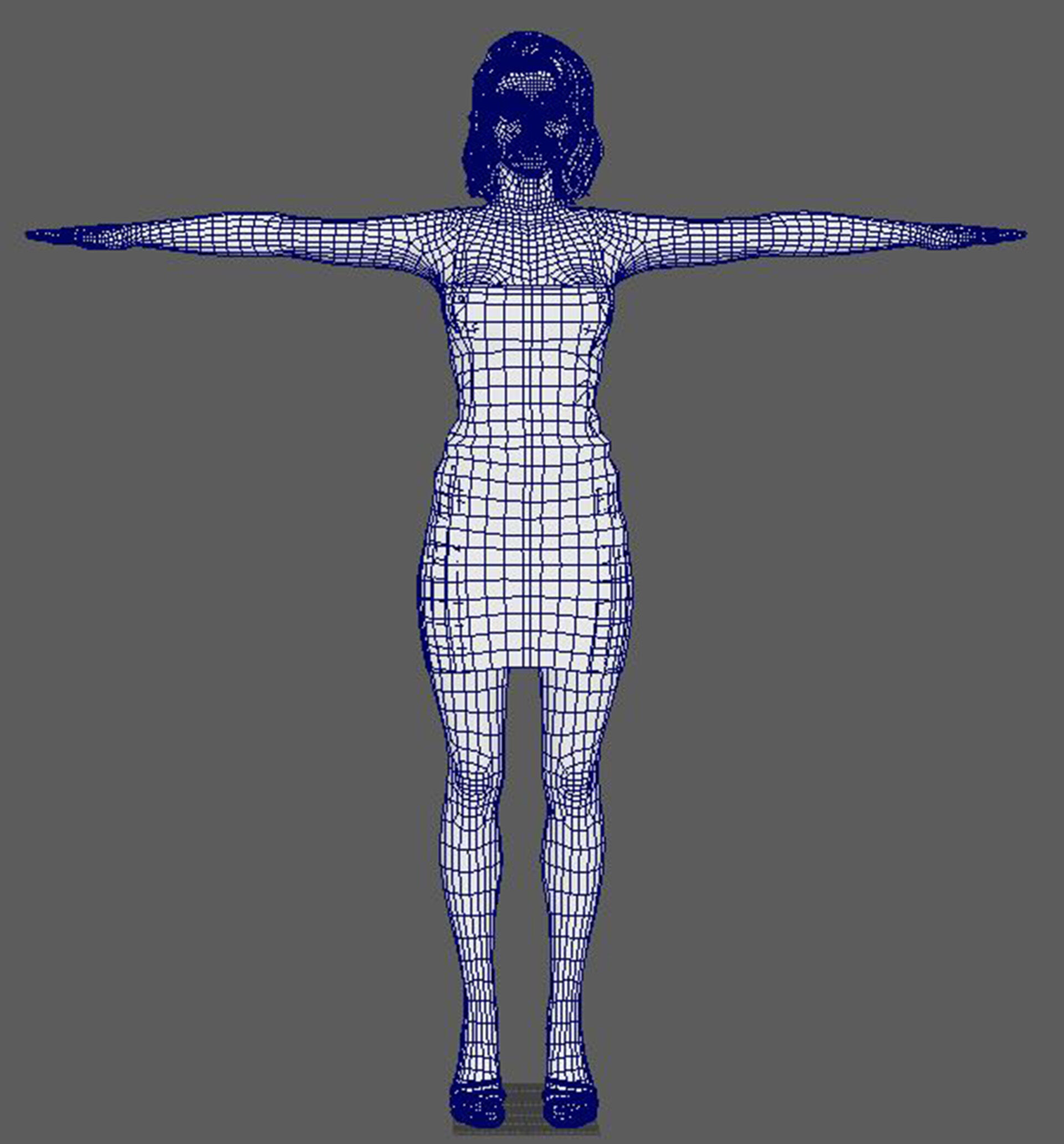 Eiza Gonzalez Character Low-poly 3D model_22