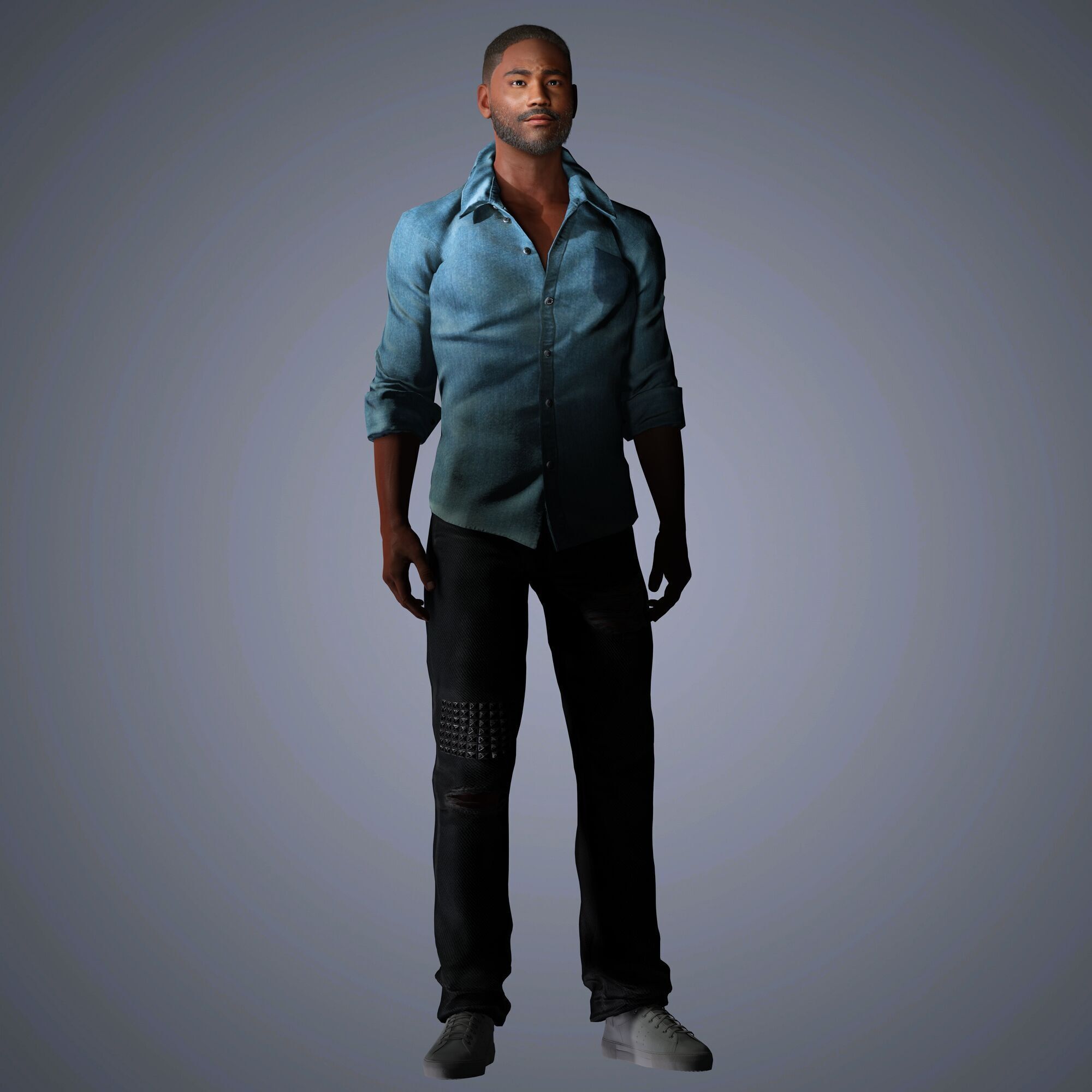 Donald Glover Character Low-poly 3D model_12