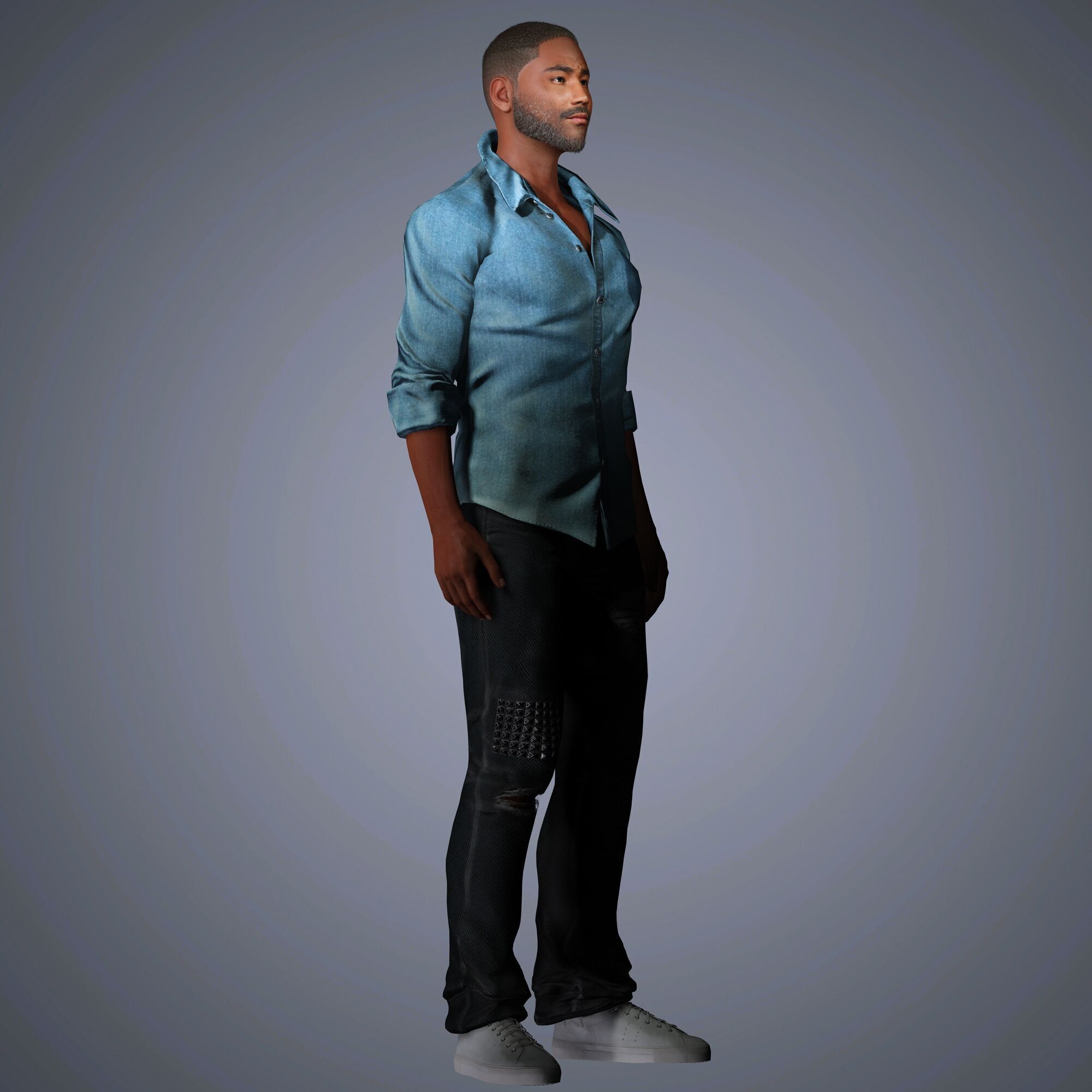 Donald Glover Character Low-poly 3D model_11