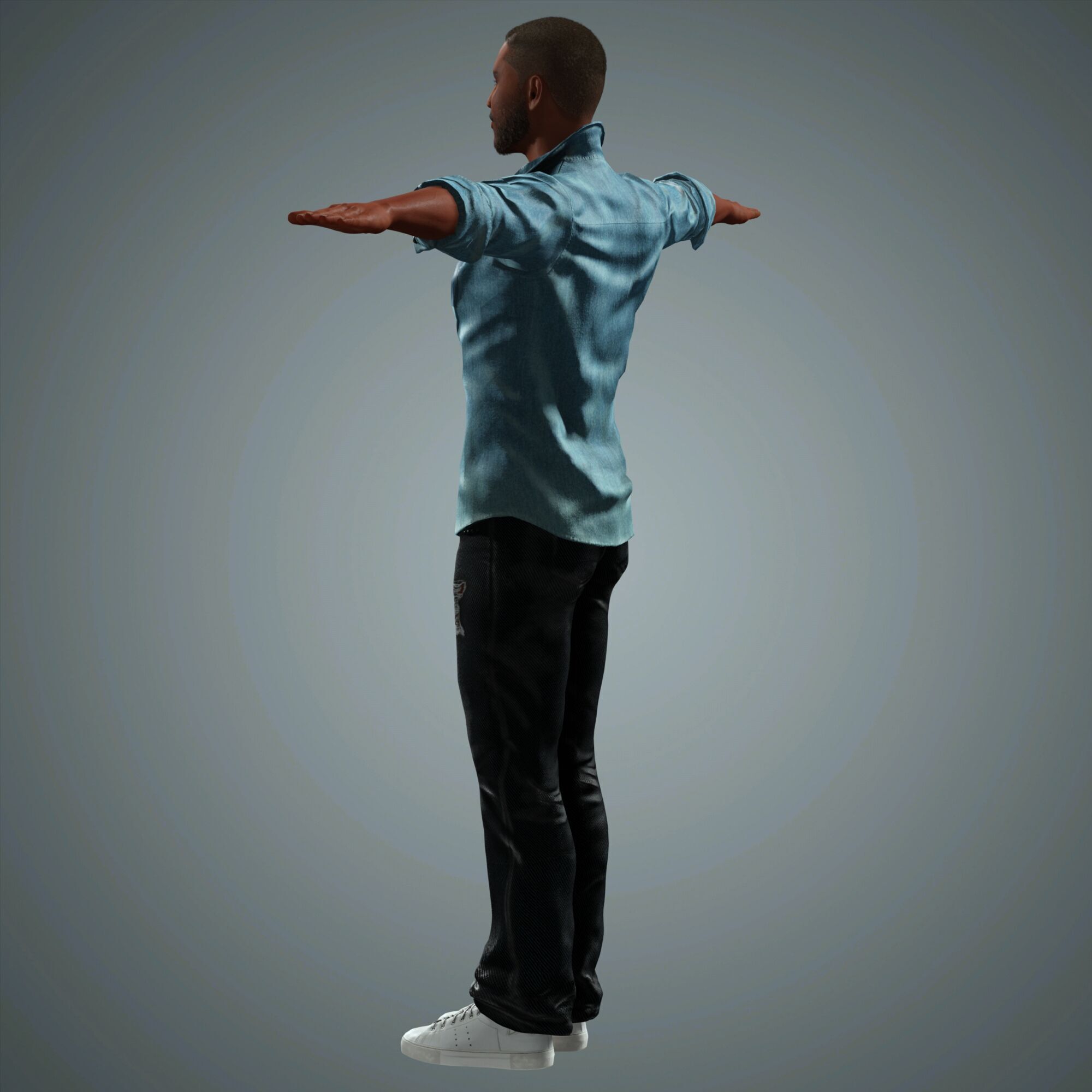 Donald Glover Character Low-poly 3D model_15