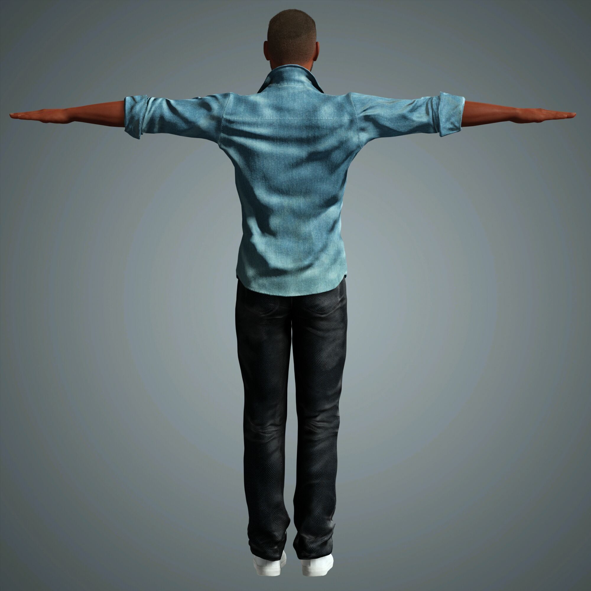 Donald Glover Character Low-poly 3D model_16
