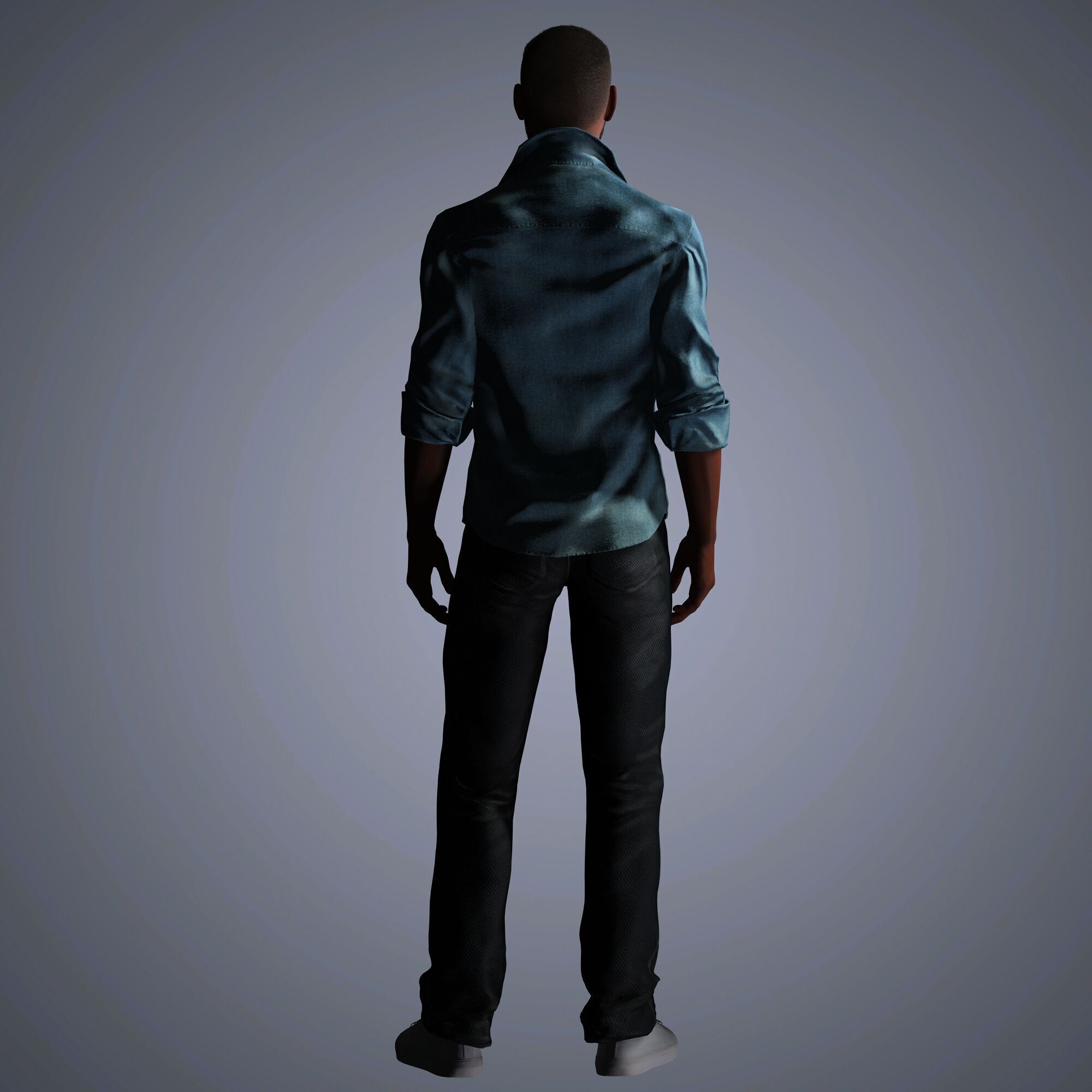 Donald Glover Character Low-poly 3D model_10
