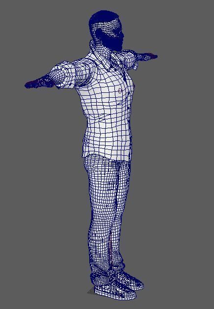 Donald Glover Character Low-poly 3D model_23