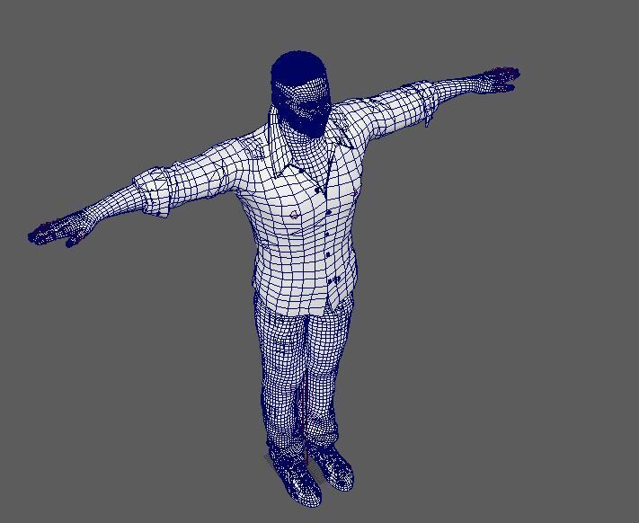 Donald Glover Character Low-poly 3D model_24