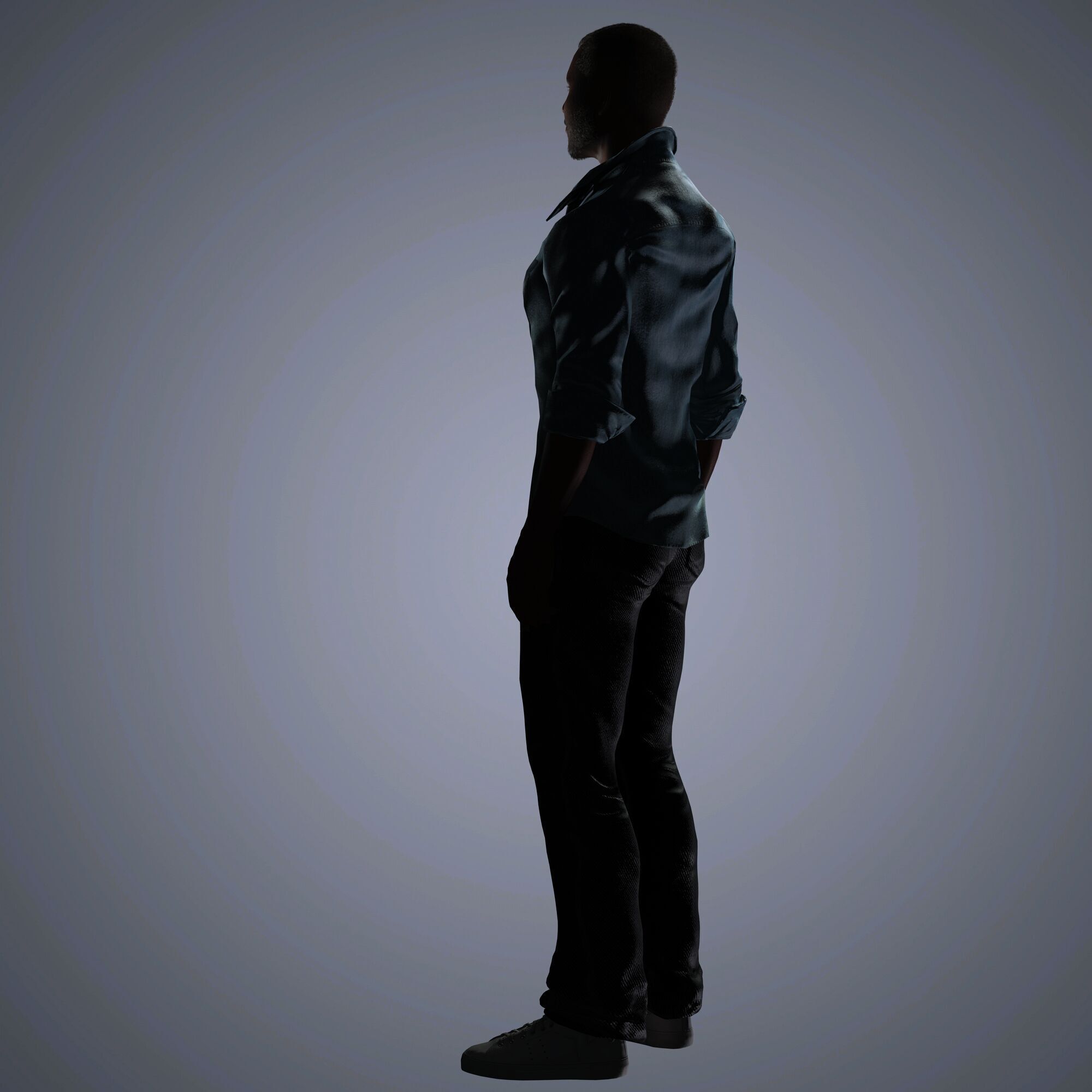 Donald Glover Character Low-poly 3D model_7