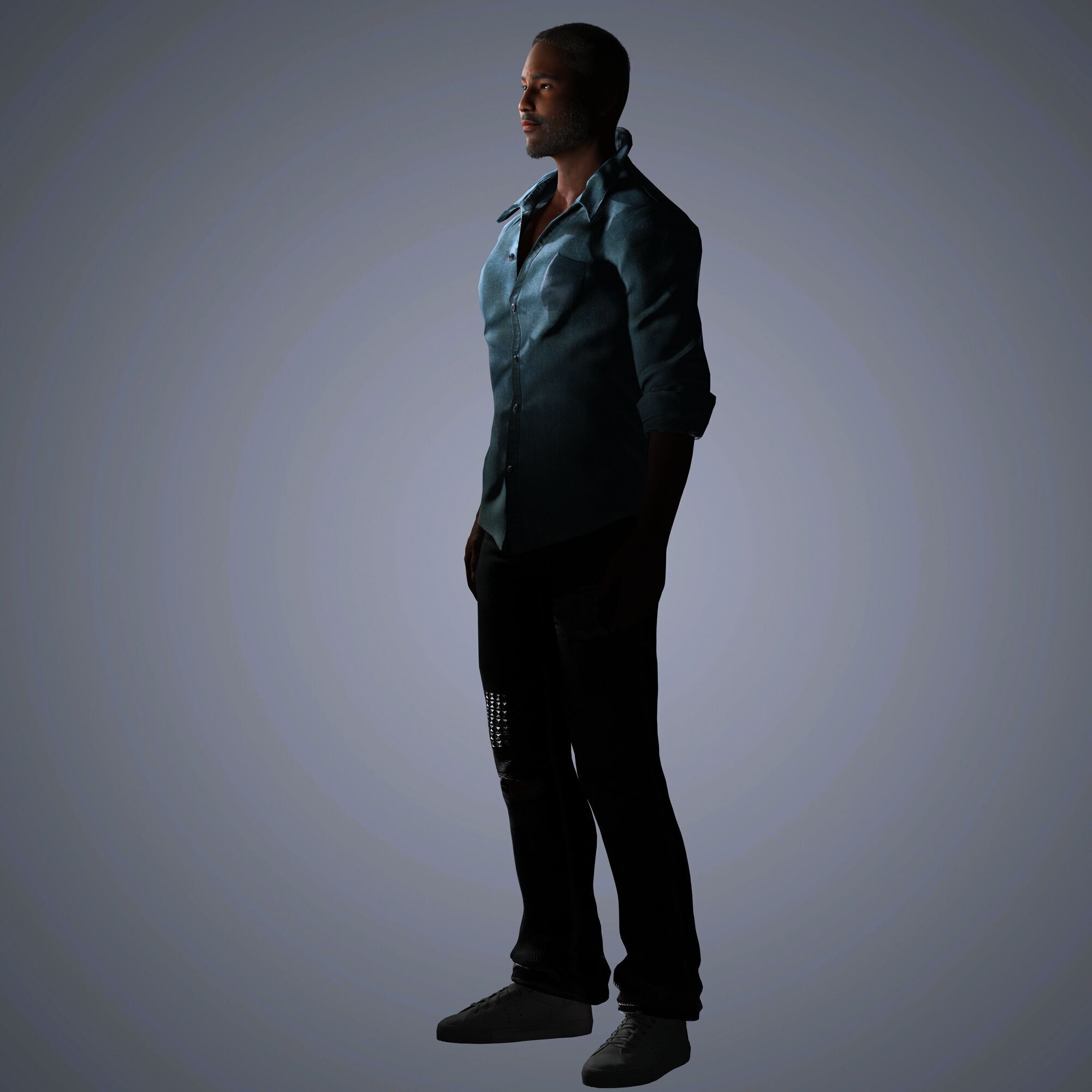 Donald Glover Character Low-poly 3D model_8