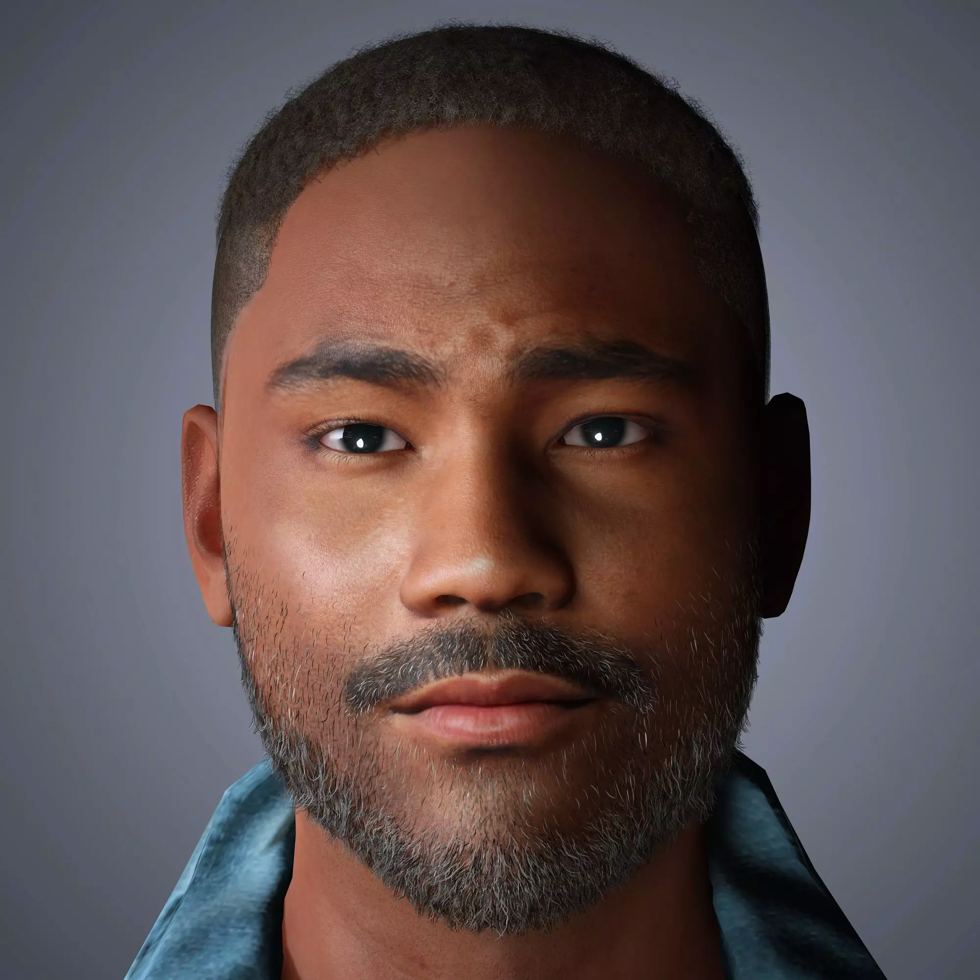Donald Glover Character Low-poly 3D model_0