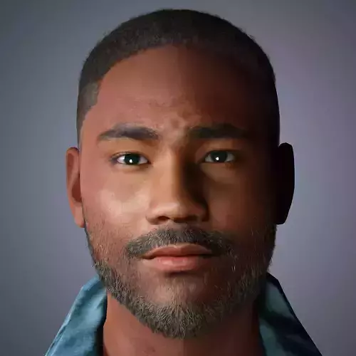 Donald Glover Character Low-poly 3D model