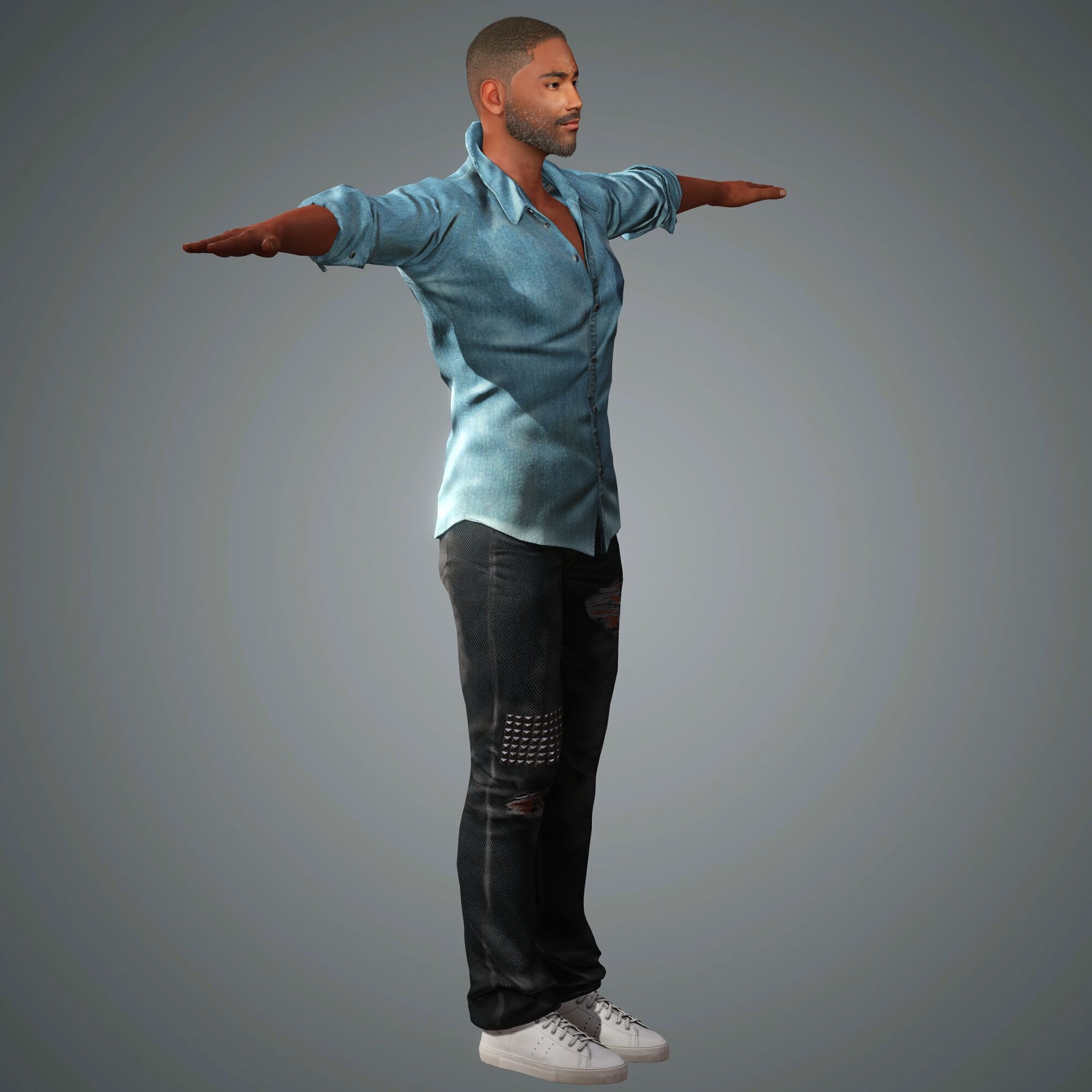 Donald Glover Character Low-poly 3D model_17