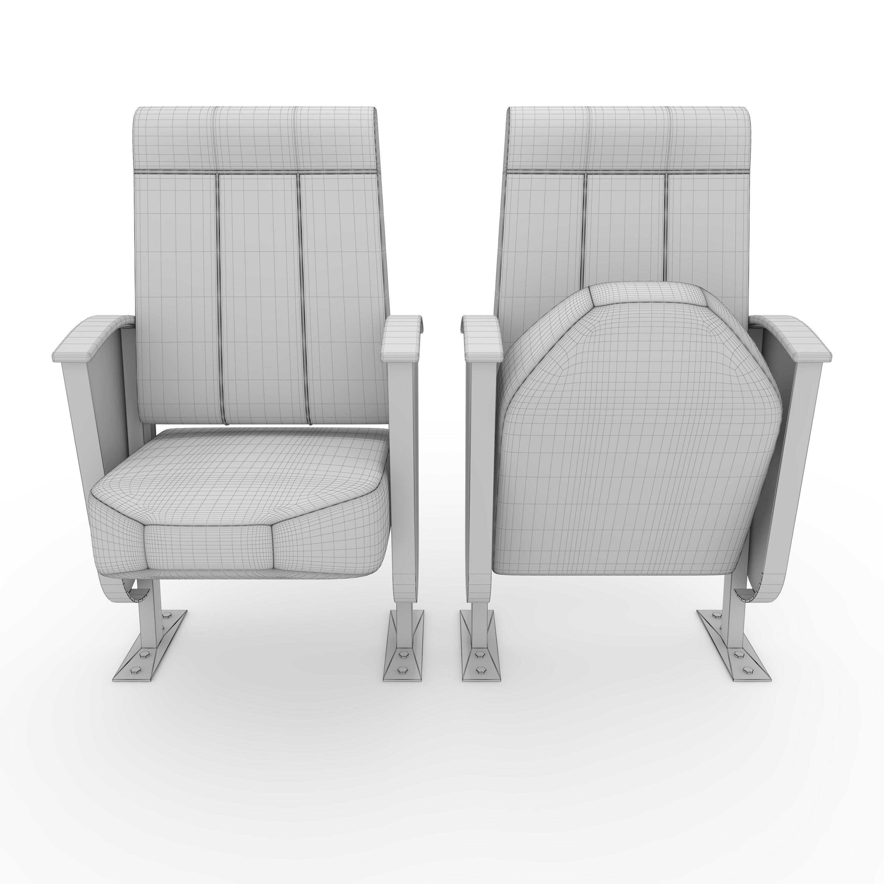 Stadium Seats 4 3D model_3