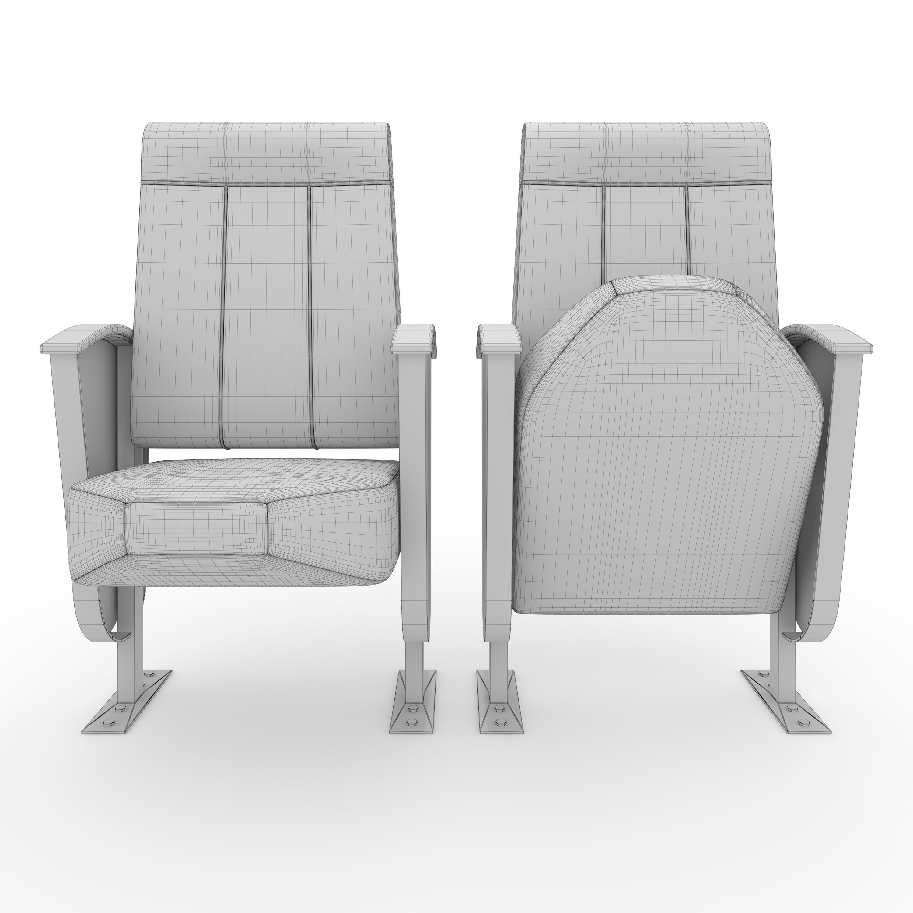 Stadium Seats 4 3D model_11