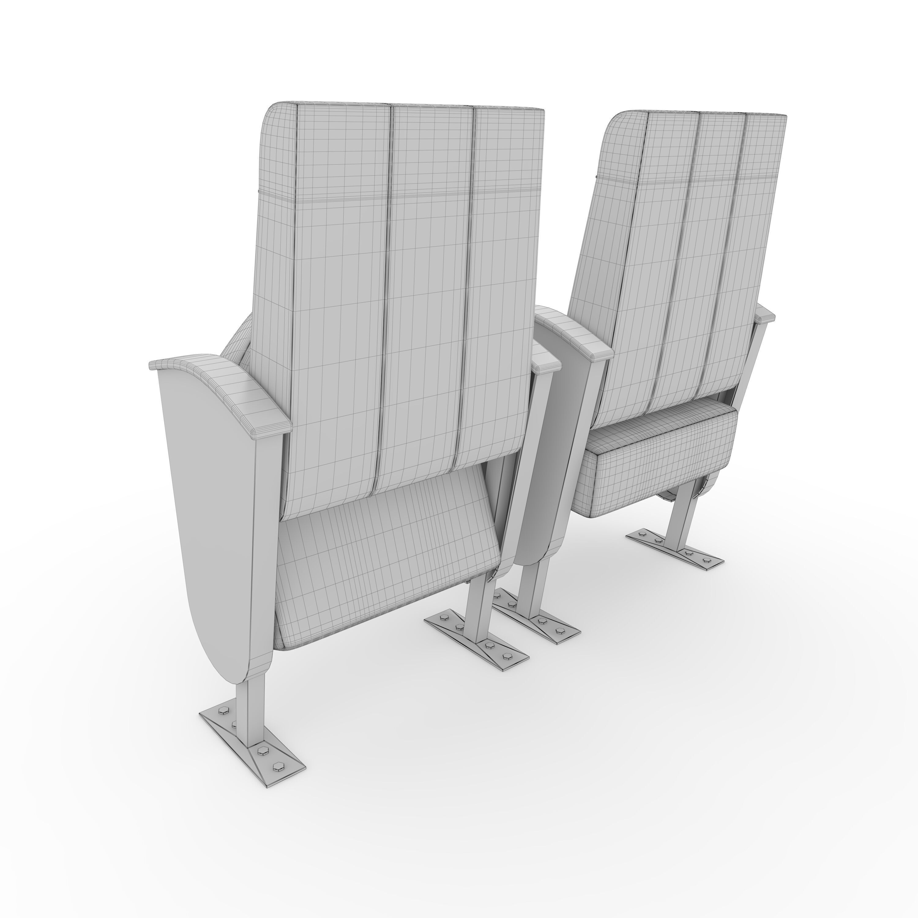 Stadium Seats 4 3D model_7