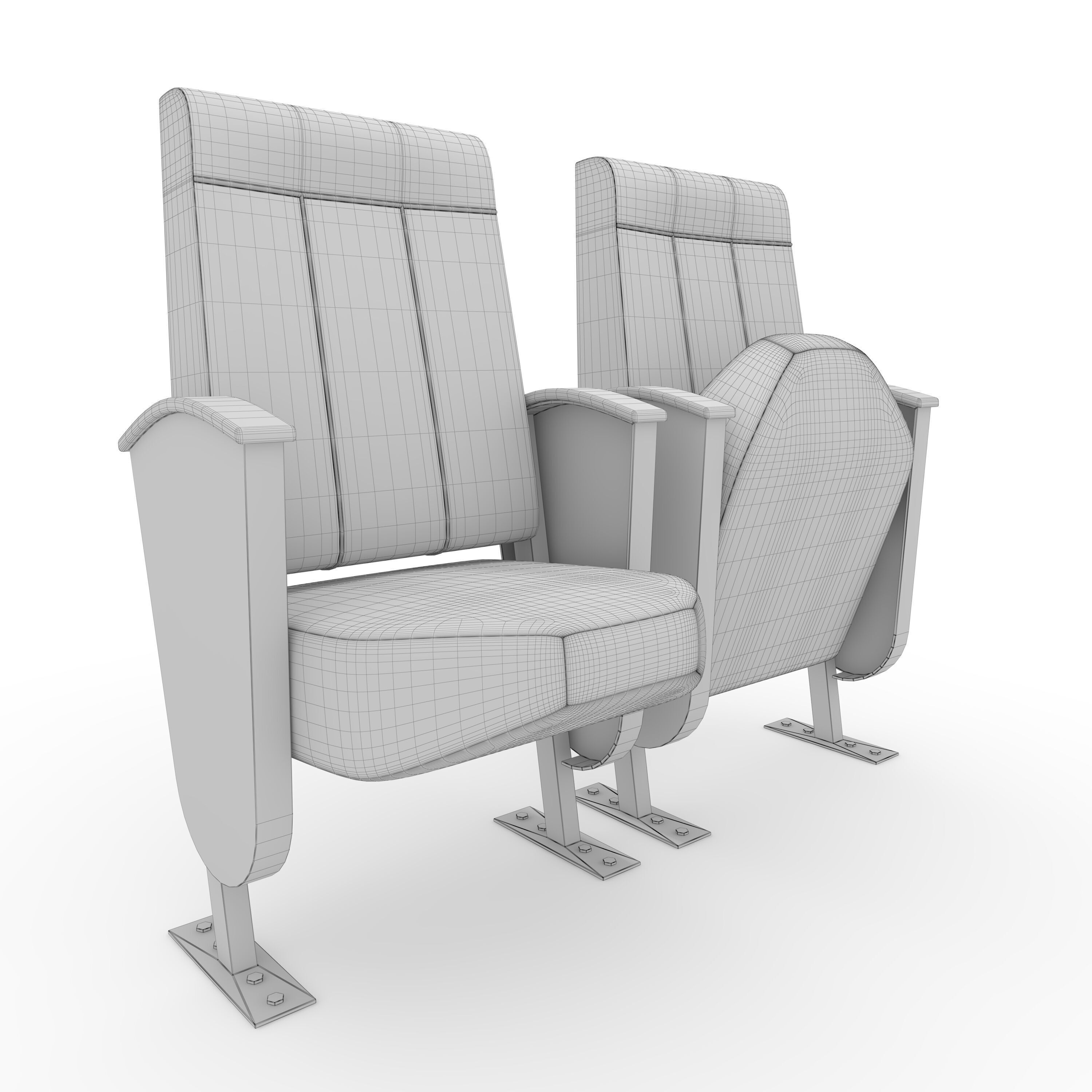 Stadium Seats 4 3D model_9