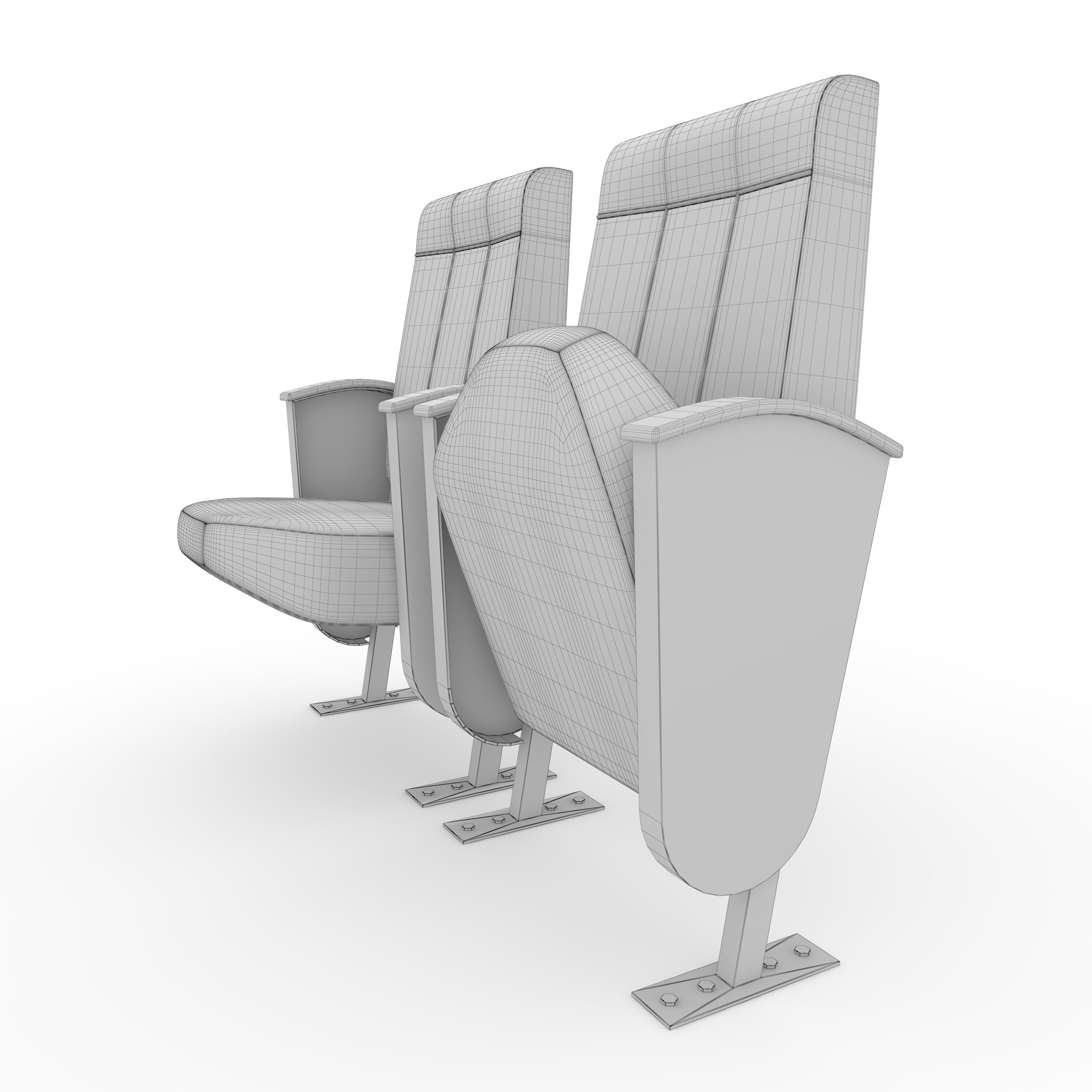 Stadium Seats 4 3D model_13