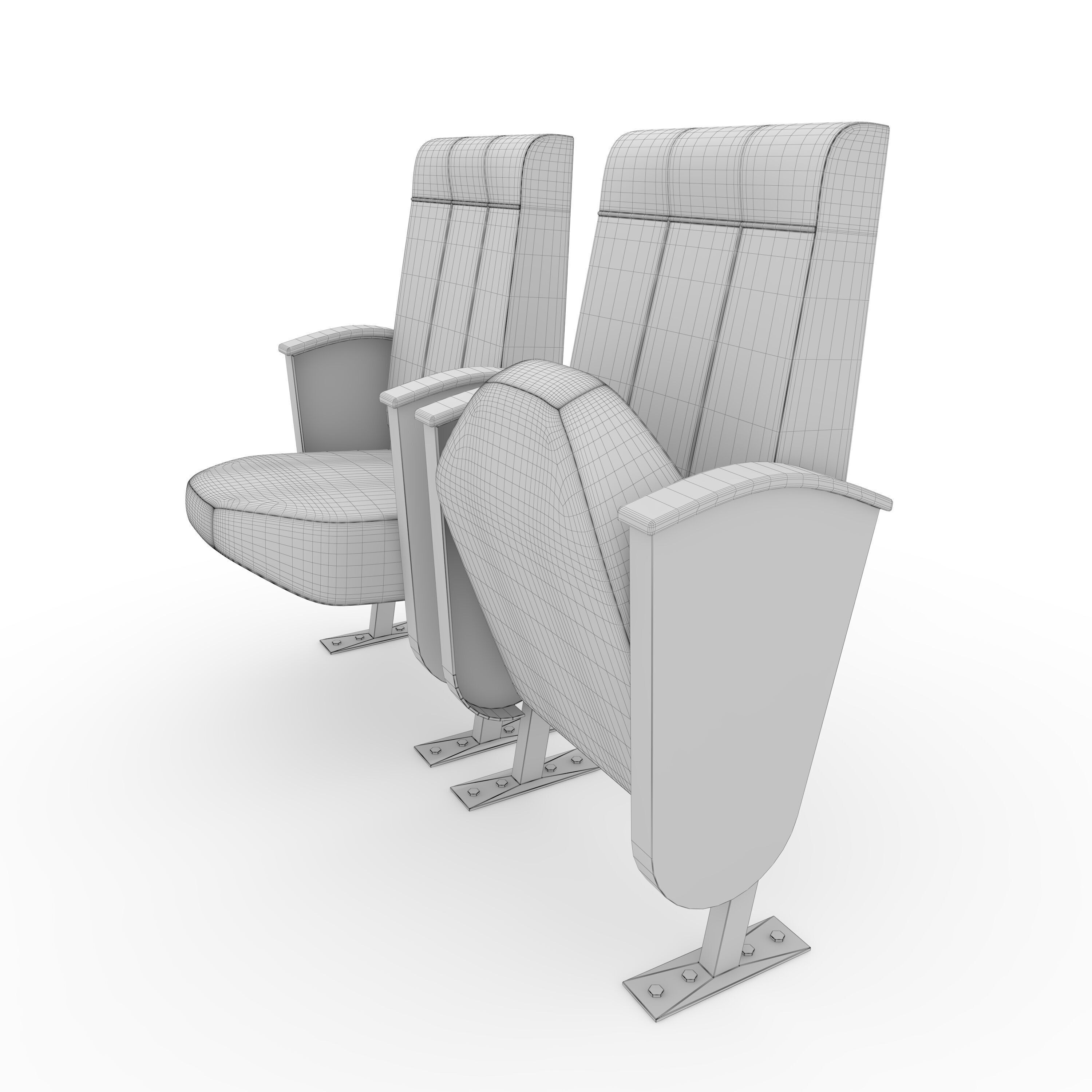 Stadium Seats 4 3D model_5