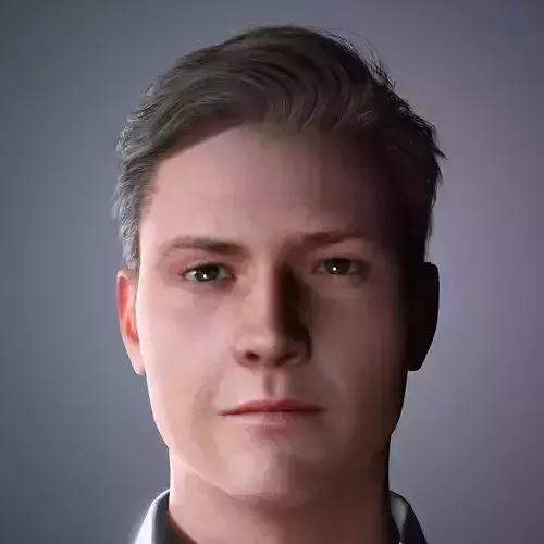 Taron Egerton Character Low-poly 3D model