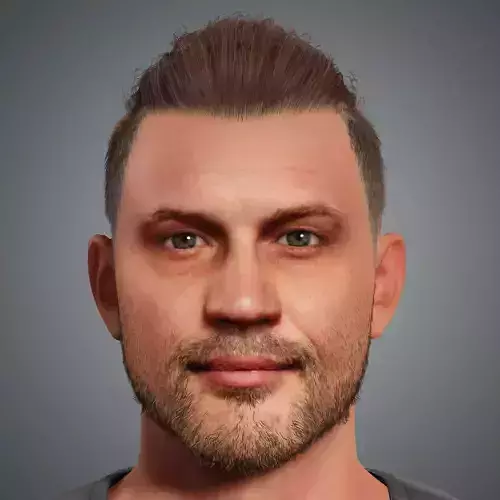 Tom Hardy Character Low-poly 3D model