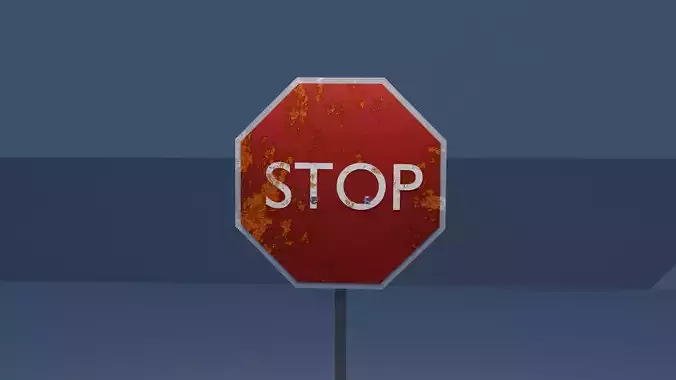 Rusted STOP Sign