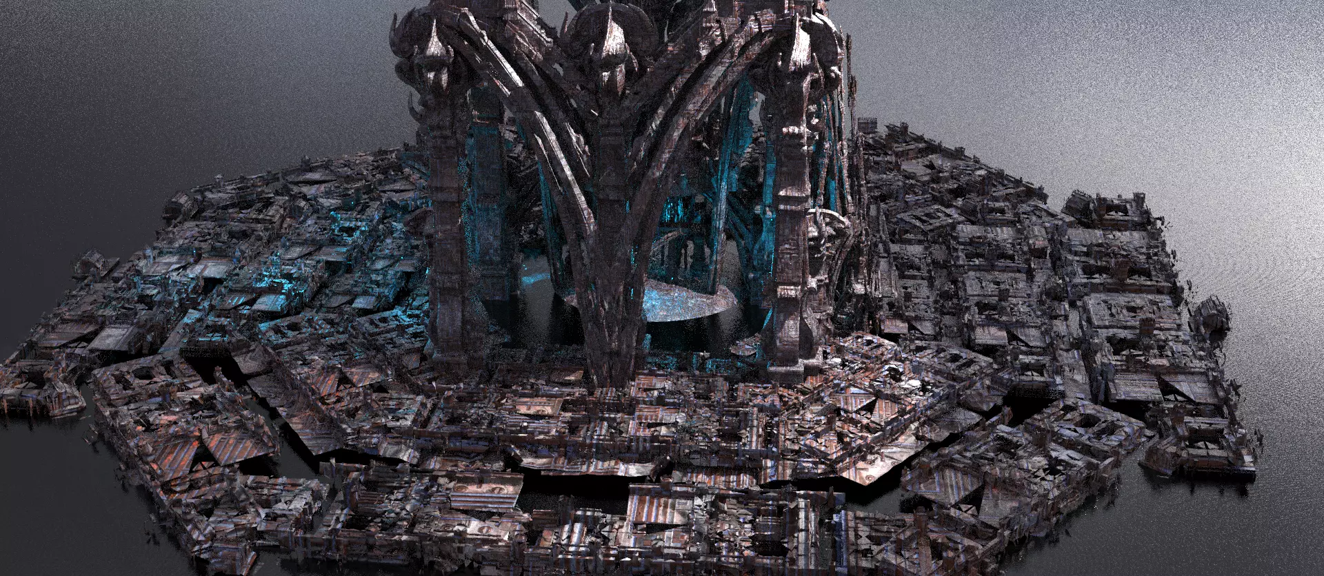 Edwardian Steampunk Towers 3D model_0