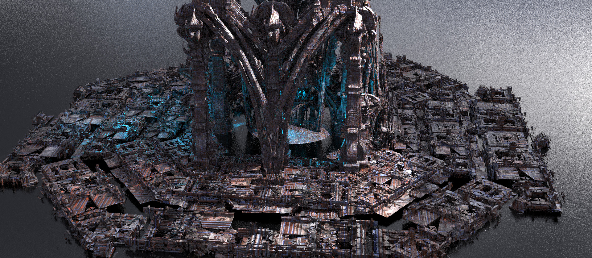 Edwardian Steampunk Towers 3D model_1