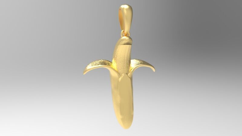 Banana pendant Necklace Charm bracelet Jewelry 3D print model_12