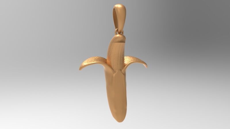 Banana pendant Necklace Charm bracelet Jewelry 3D print model_11