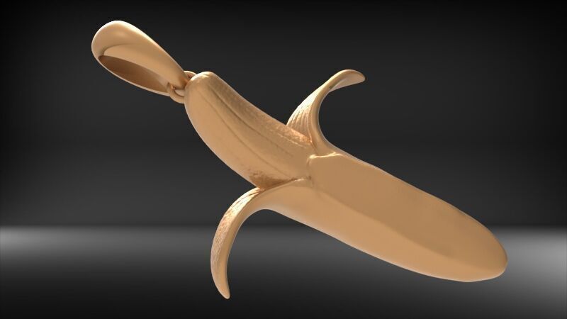 Banana pendant Necklace Charm bracelet Jewelry 3D print model_2