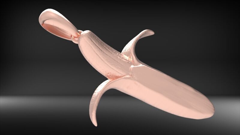 Banana pendant Necklace Charm bracelet Jewelry 3D print model_28