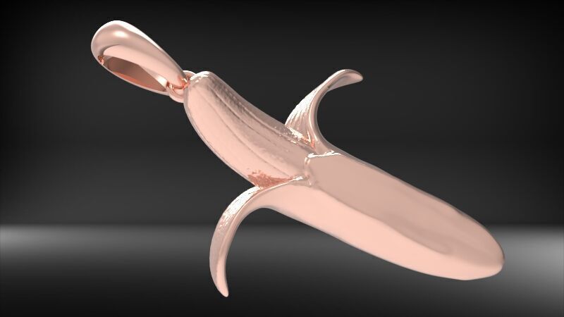 Banana pendant Necklace Charm bracelet Jewelry 3D print model_29