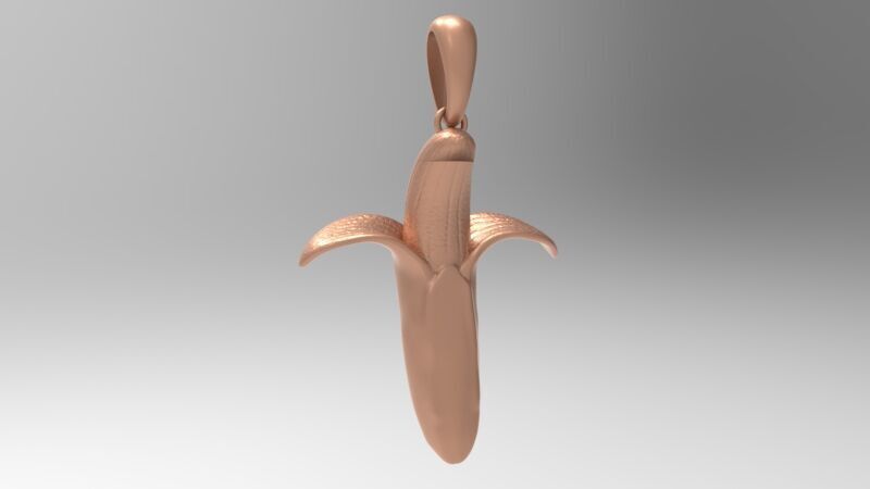 Banana pendant Necklace Charm bracelet Jewelry 3D print model_15